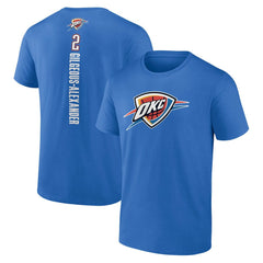 Shai Gilgeous-Alexander Oklahoma City Thunder Playmaker Name & Number T-Shirt Blue