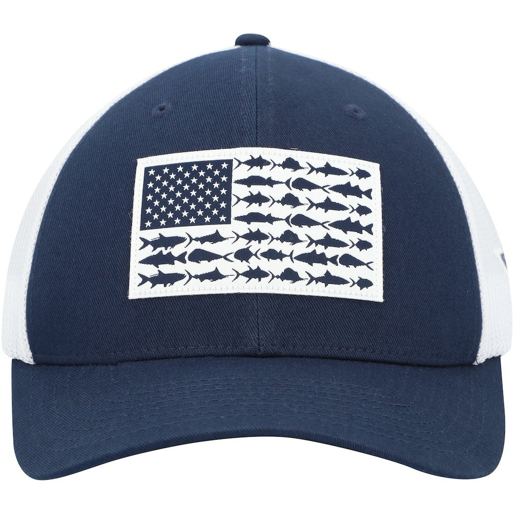 Dallas Cowboys Mesh Fish Flag Flex Hat - Navy/White - Columbia
