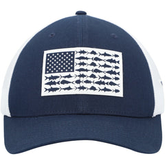 Dallas Cowboys Mesh Fish Flag Flex Hat - Navy/White - Columbia