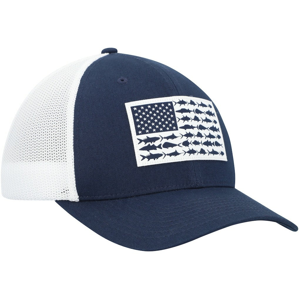 Dallas Cowboys Mesh Fish Flag Flex Hat - Navy/White - Columbia