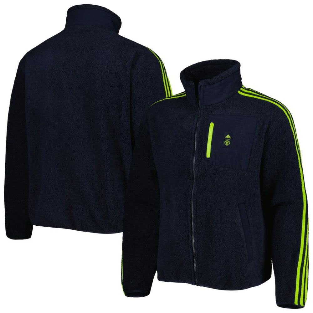 Adidas - Manchester United Lifestyler Fleece Full-Zip Jacket - Navy