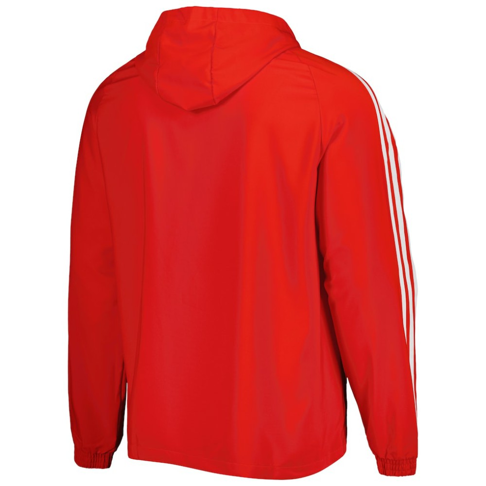 Adidas - Bayern Munich DNA Raglan Full-Zip Hoodie Windbreaker Jacket - Red