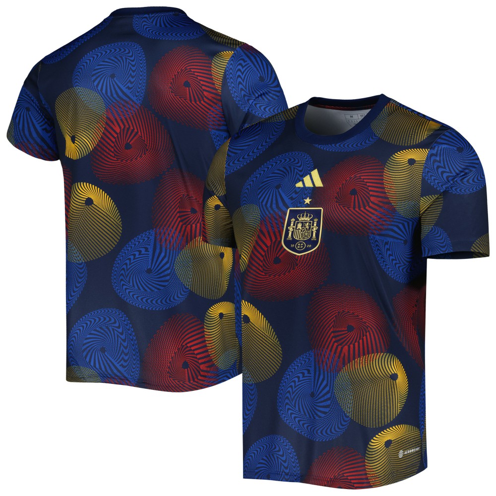 Adidas - Spain National Team 2022 AEROREADY Pre-Match Top - Navy