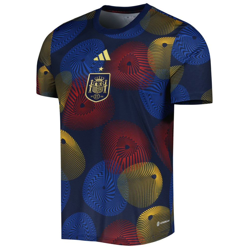 Adidas - Spain National Team 2022 AEROREADY Pre-Match Top - Navy