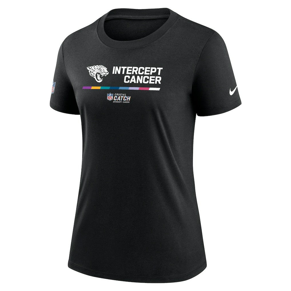 Jacksonville Jaguars Women's NFL Crucial Catch Performance T-Shirt - Black - Nike