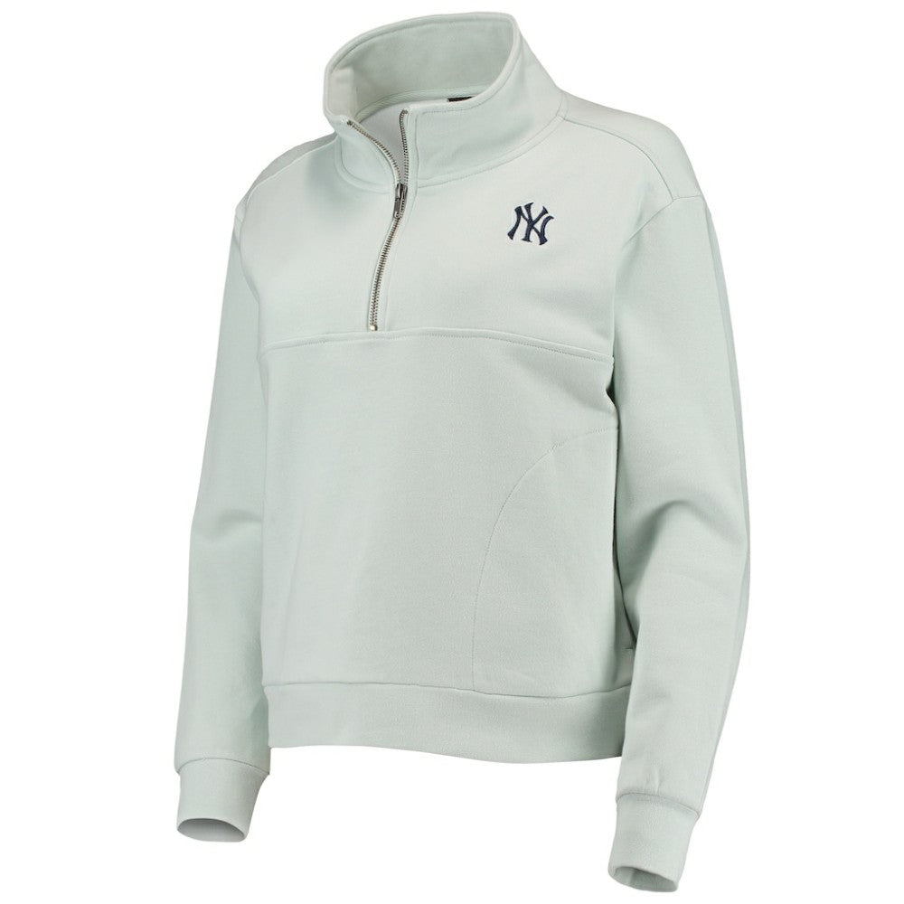 New York Yankees The Wild Collective Women's Two-Hit Quarter-Zip Pullover Top Sale
