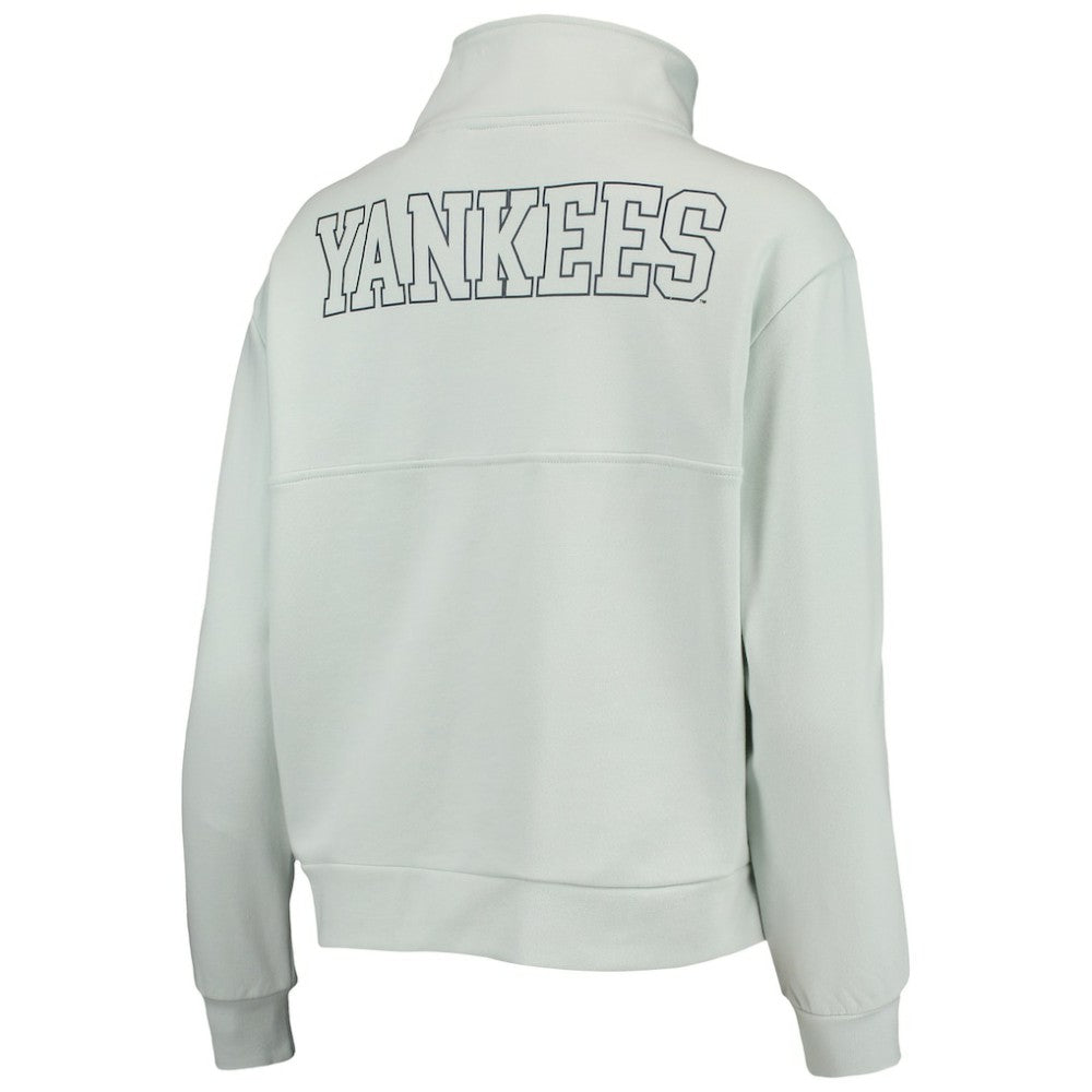 New York Yankees The Wild Collective Women's Two-Hit Quarter-Zip Pullover Top Sale