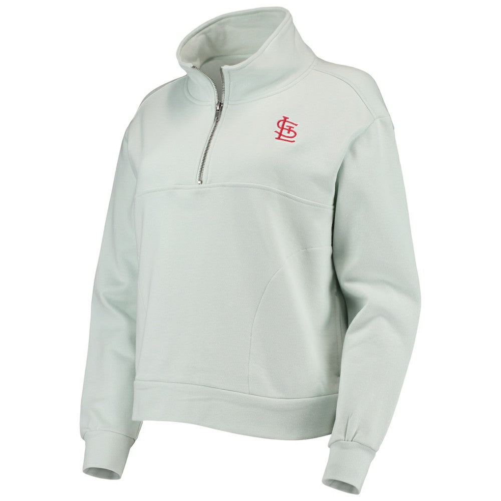 St. Louis Cardinals The Wild Collective Women's Two-Hit Quarter-Zip Pullover Top Outlet