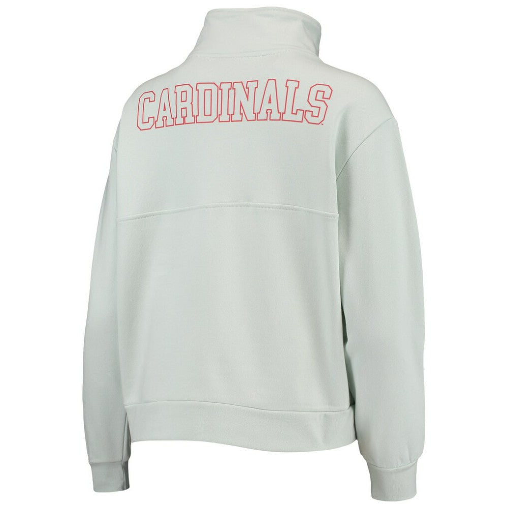 St. Louis Cardinals The Wild Collective Women's Two-Hit Quarter-Zip Pullover Top Outlet