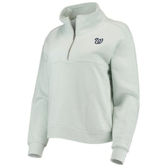 Washington Nationals The Wild Collective Women's Two-Hit Quarter-Zip Pullover Top Discount