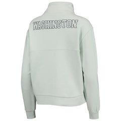 Washington Nationals The Wild Collective Women's Two-Hit Quarter-Zip Pullover Top Discount