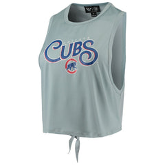 Chicago Cubs The Wild Collective Women's Open Back Twist-Tie Tank Top Sale