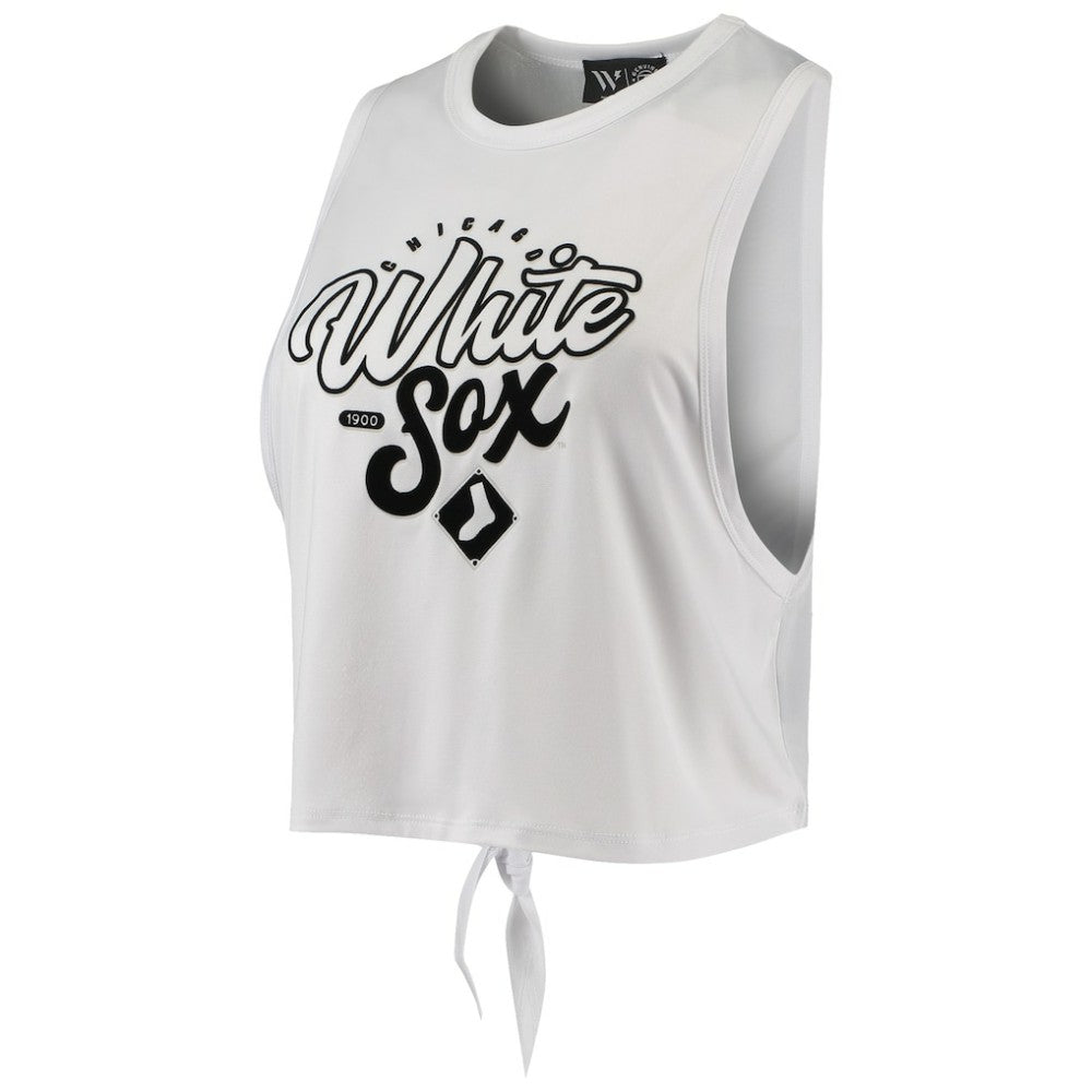 Chicago White Sox The Wild Collective Women's Open Back Twist-Tie Tank Top Outlet