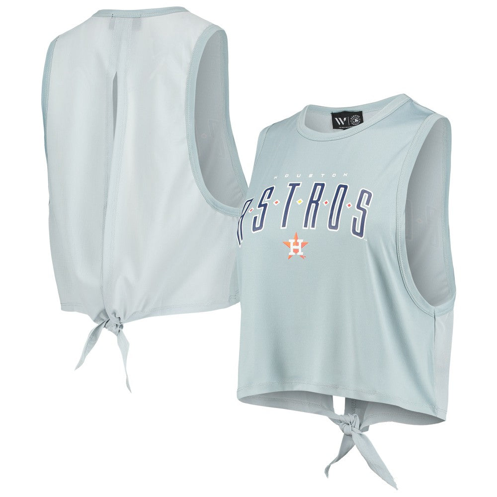 Houston Astros The Wild Collective Women's Open Back Twist-Tie Tank Top Discount