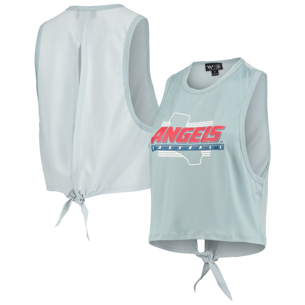 Los Angeles Angels The Wild Collective Women's Open Back Twist-Tie Tank Top Outlet