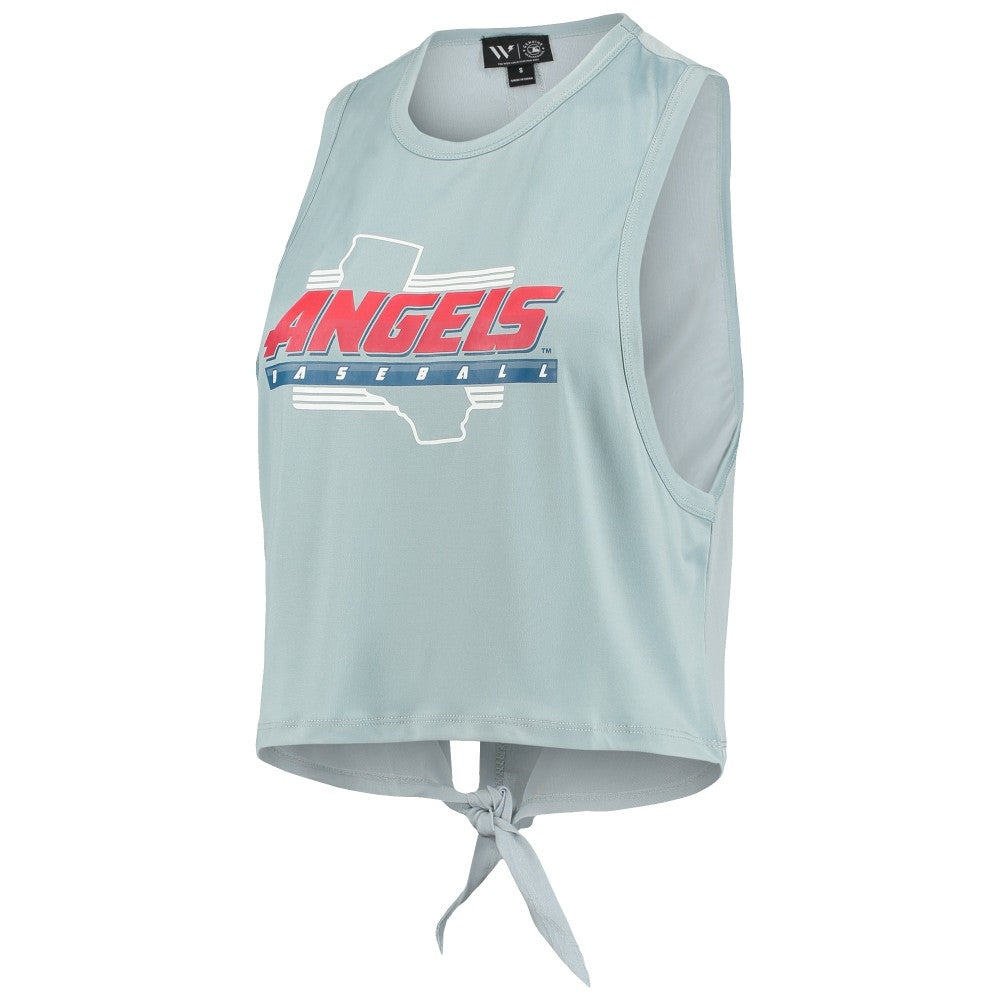 Los Angeles Angels The Wild Collective Women's Open Back Twist-Tie Tank Top Outlet