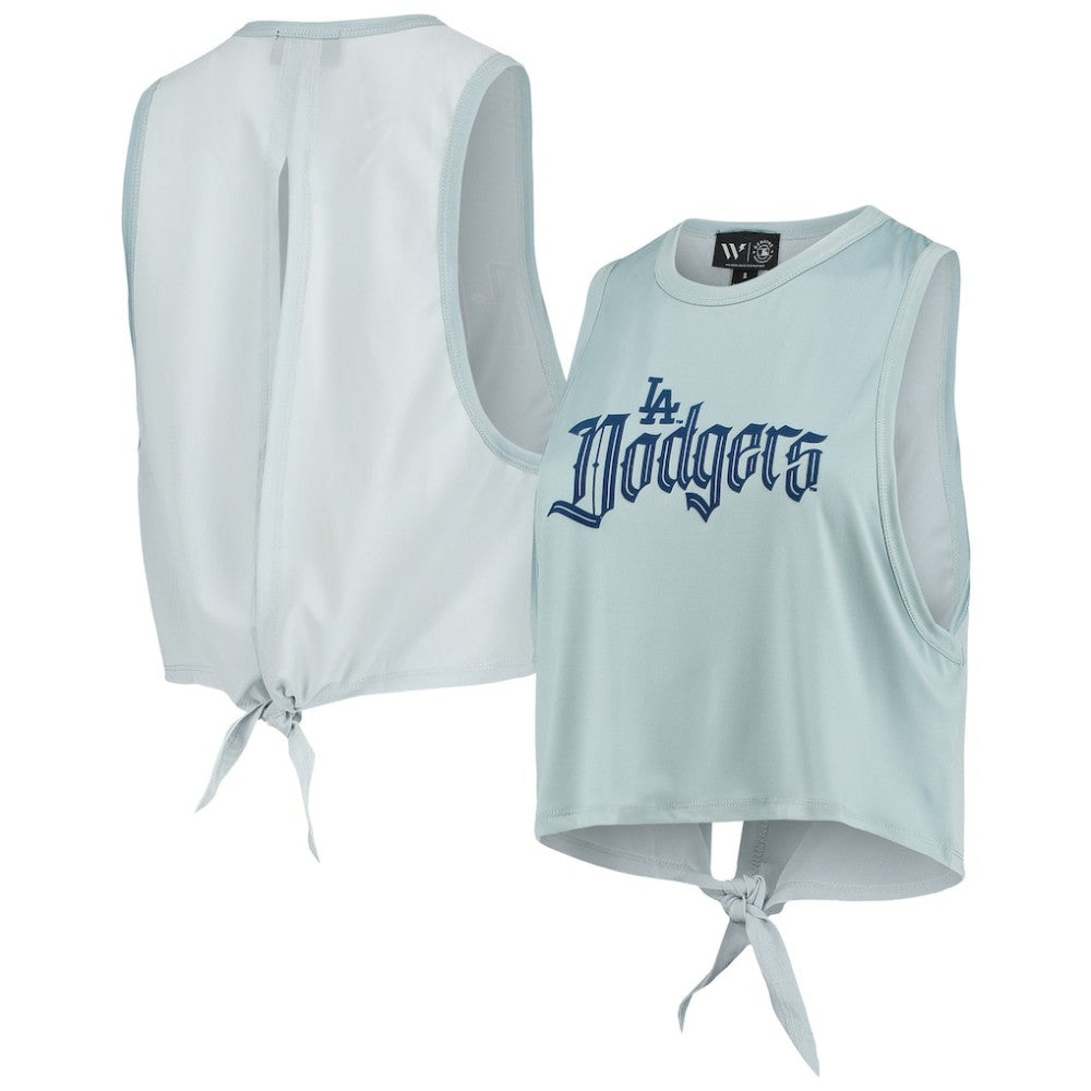 Los Angeles Dodgers The Wild Collective Women's Open Back Twist-Tie Tank Top Outlet