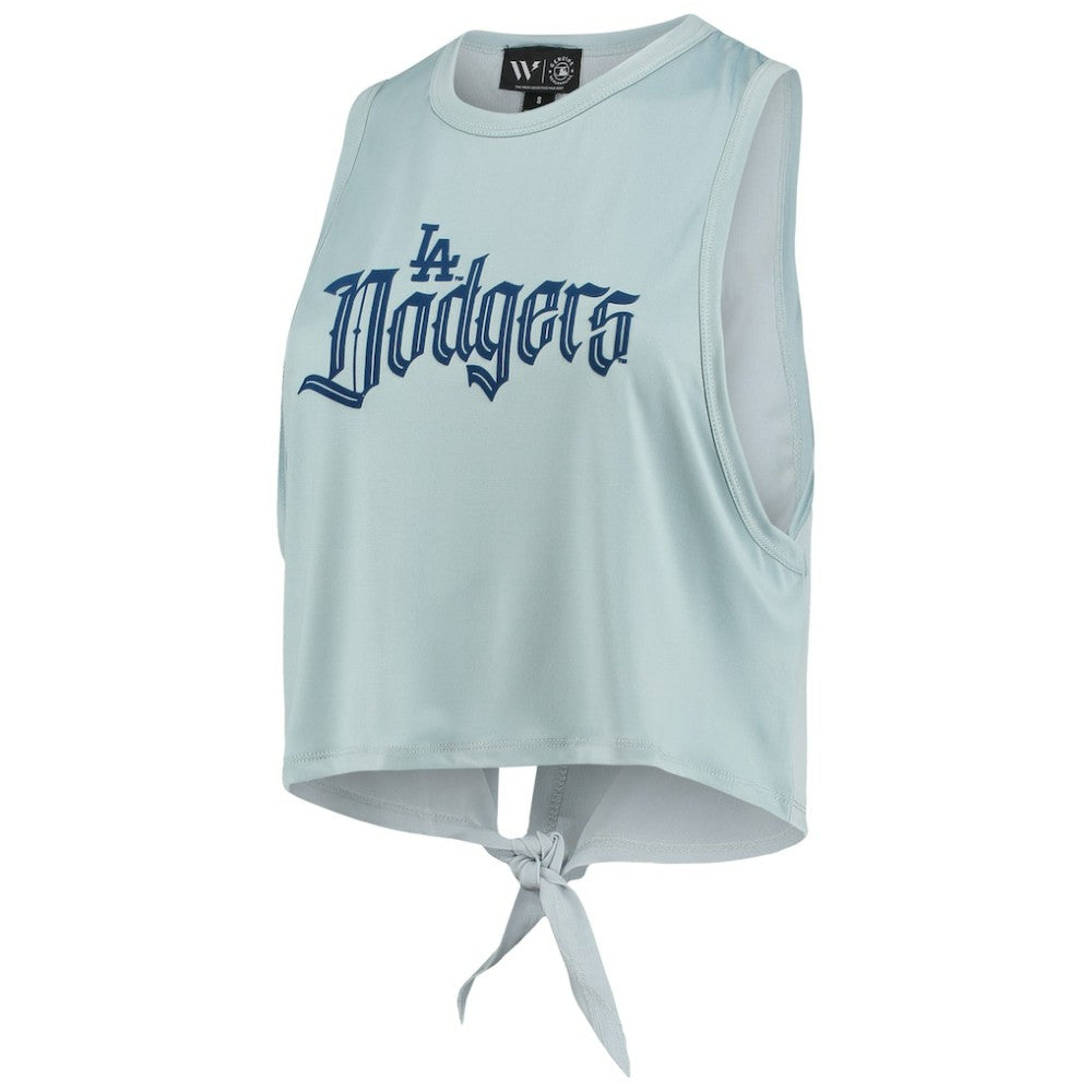 Los Angeles Dodgers The Wild Collective Women's Open Back Twist-Tie Tank Top Outlet