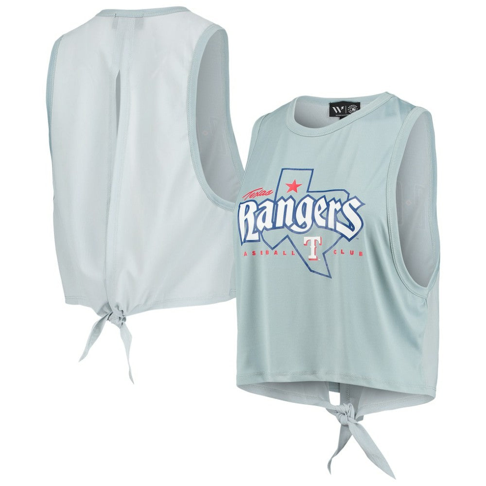 Texas Rangers The Wild Collective Women's Open Back Twist-Tie Tank Top Outlet