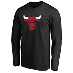 Chicago Bulls Primary Team Logo Long Sleeve T-Shirt Black
