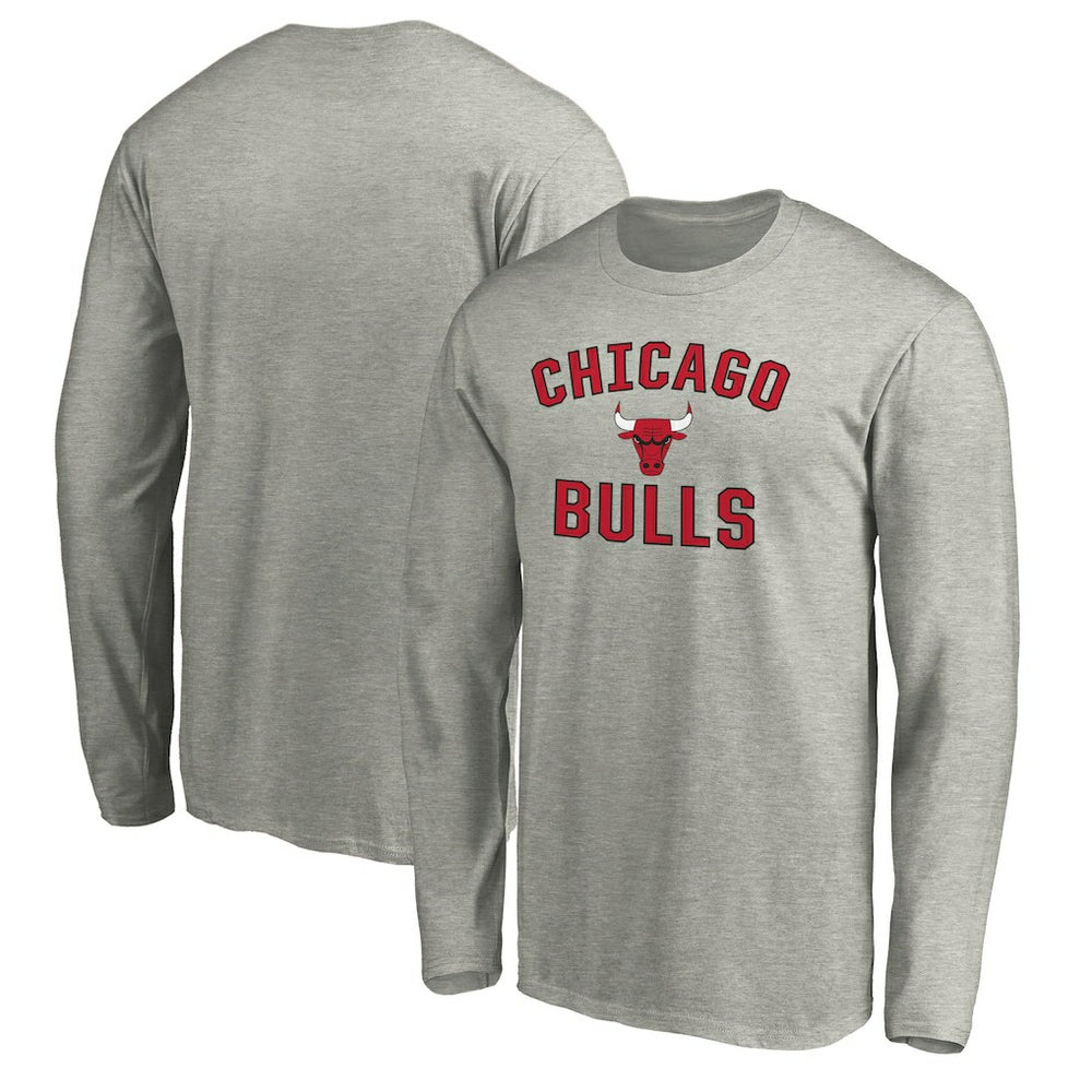 Chicago Bulls Victory Arch Long Sleeve T-Shirt Heathered Gray