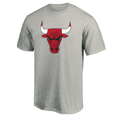 Chicago Bulls Primary Mascot Logo T-Shirt Heathered Gray