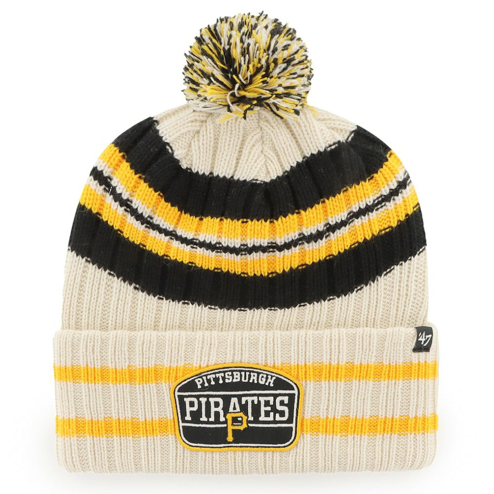 Pittsburgh Pirates '47 Home Patch Cuffed Knit Hat with Pom Outlet