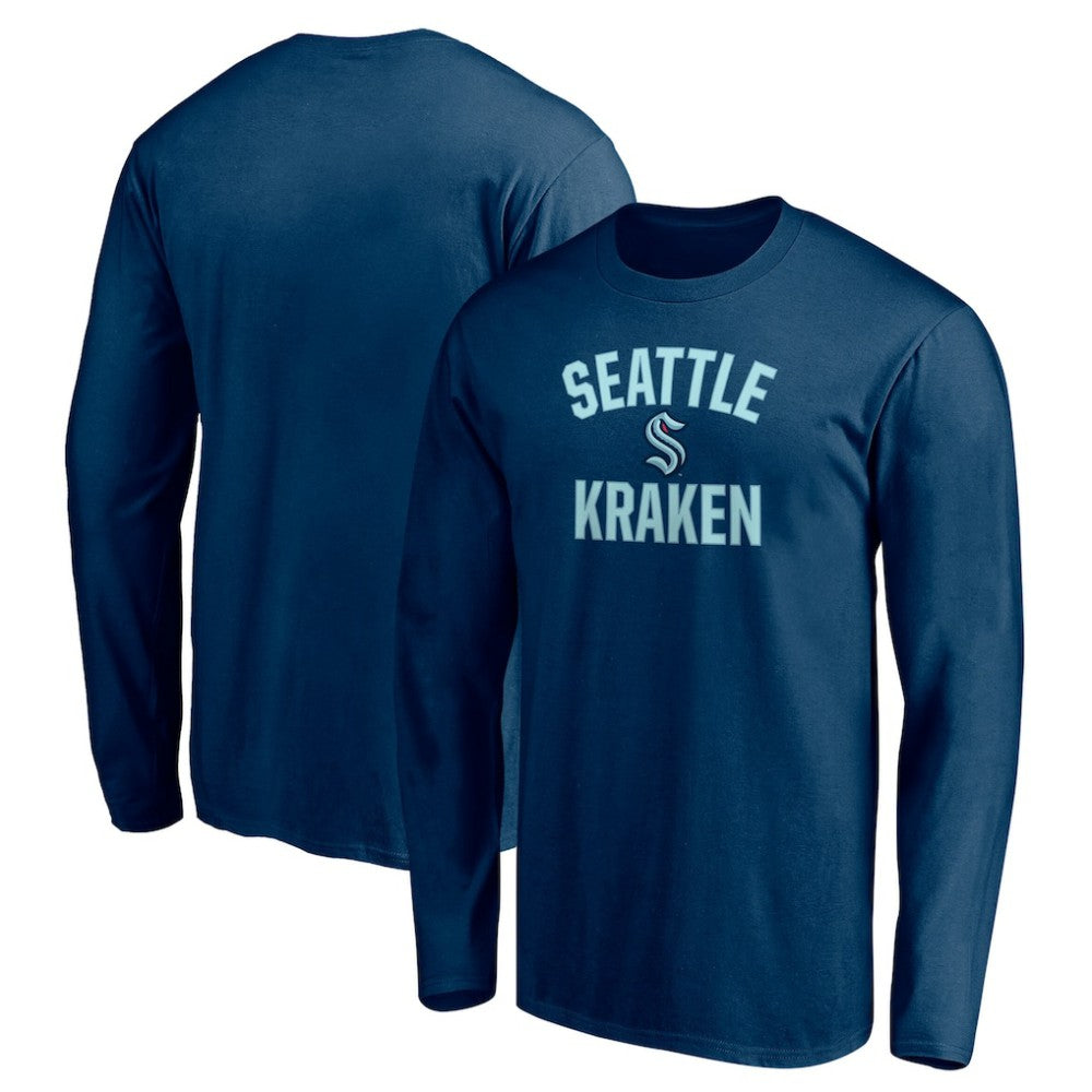 Seattle Kraken Victory Arch Long Sleeve T-Shirt - Deep Sea Blue | NHL Lifestyle