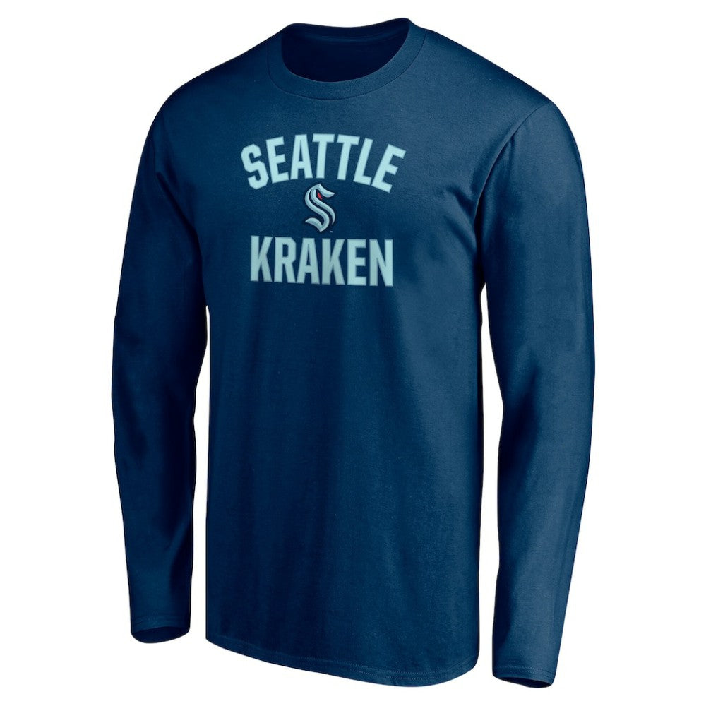 Seattle Kraken Victory Arch Long Sleeve T-Shirt - Deep Sea Blue | NHL Lifestyle