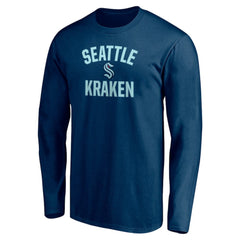 Seattle Kraken Victory Arch Long Sleeve T-Shirt - Deep Sea Blue | NHL Lifestyle