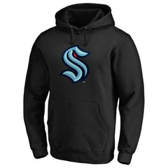 Seattle Kraken Primary Team Logo Pullover Hoodie - Black | NHL Clearance