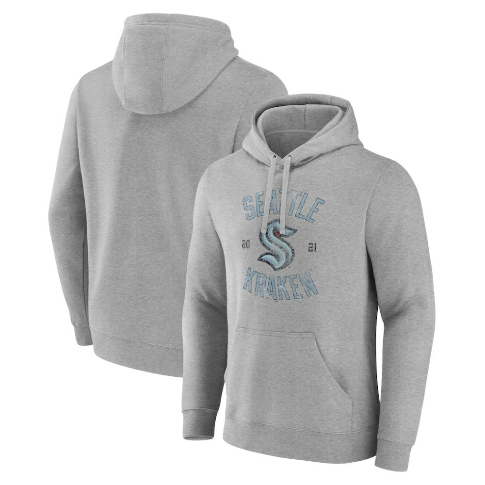 Seattle Kraken Heritage Pullover Hoodie - Heathered Gray | NHL on sale