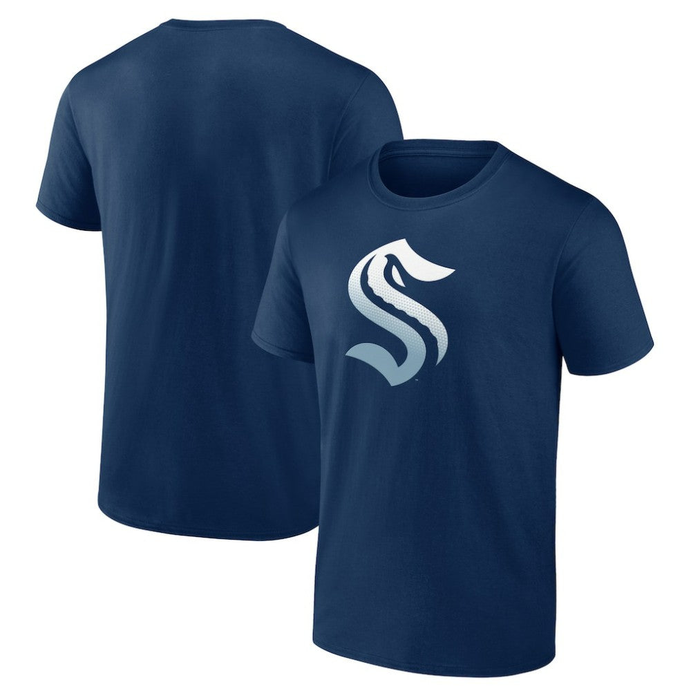 Seattle Kraken Gradient Logo T-Shirt - Deep Sea Blue | NHL online
