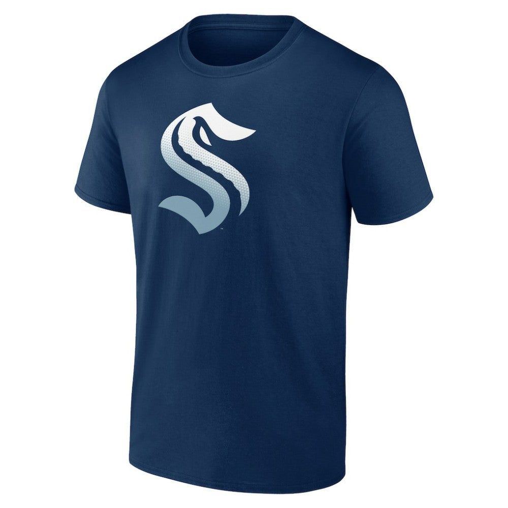 Seattle Kraken Gradient Logo T-Shirt - Deep Sea Blue | NHL online