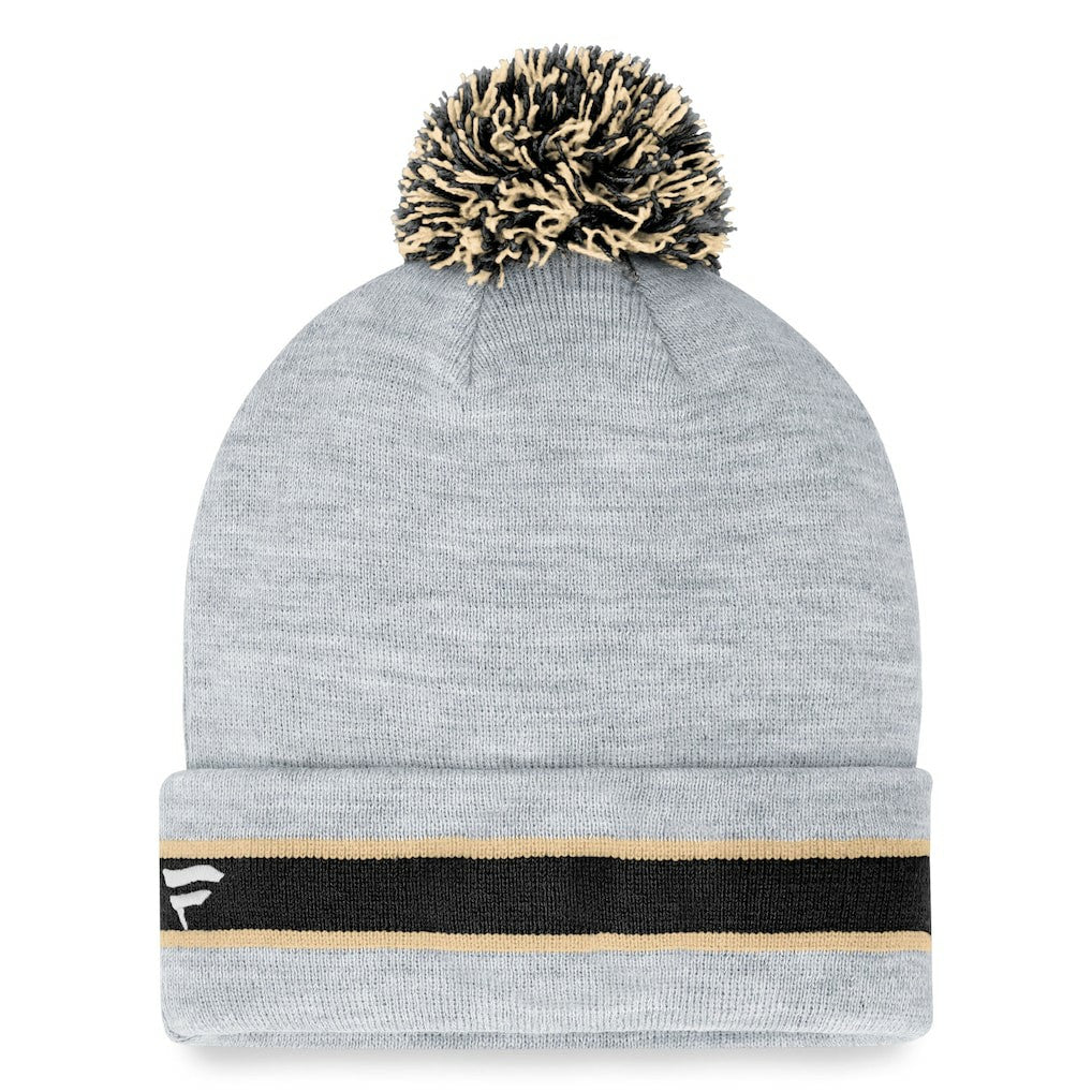 New Orleans Saints Cuffed Knit Hat with Pom - Heather Gray - Fanatics