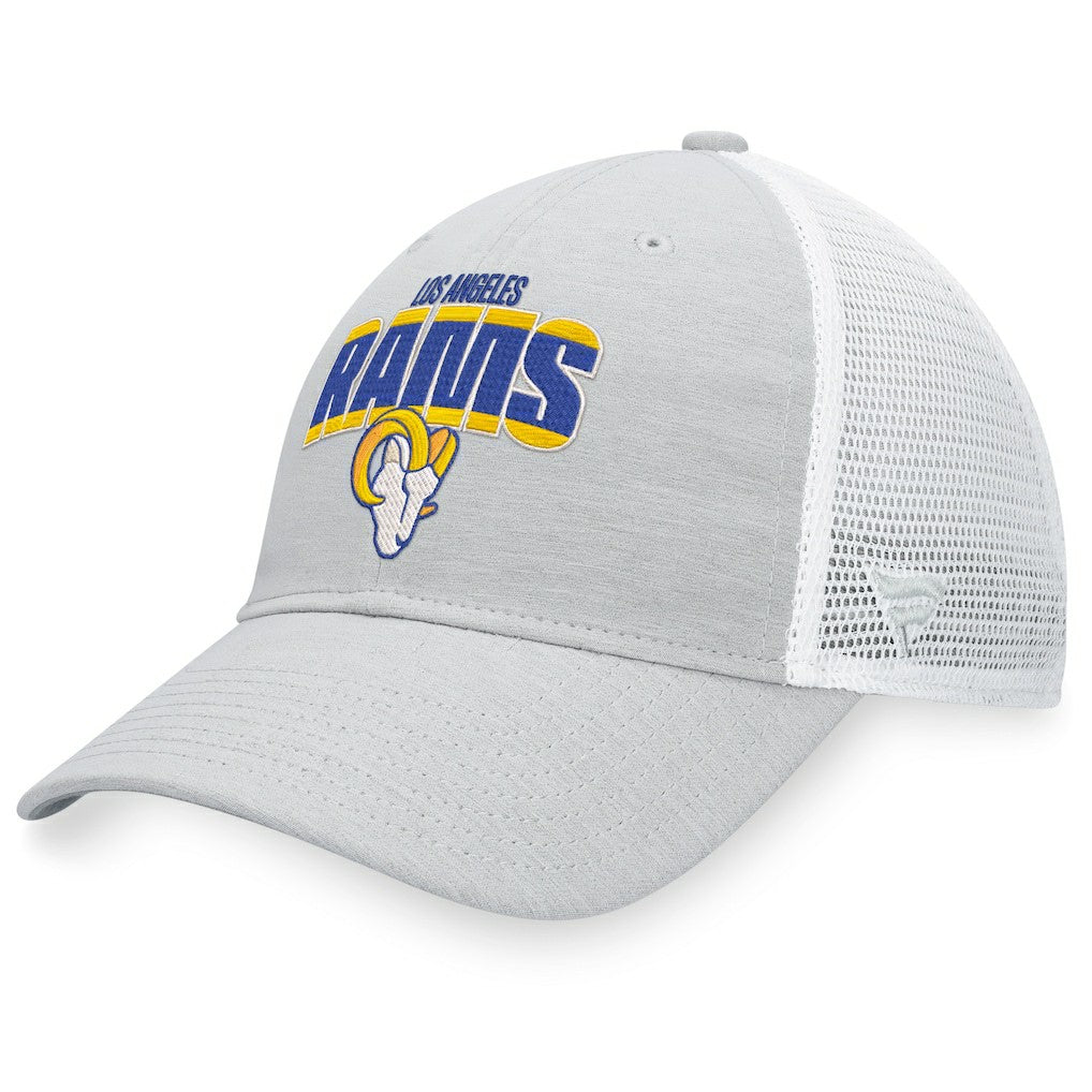 Los Angeles Rams Trucker Snapback Hat - Heather Gray/White - Fanatics