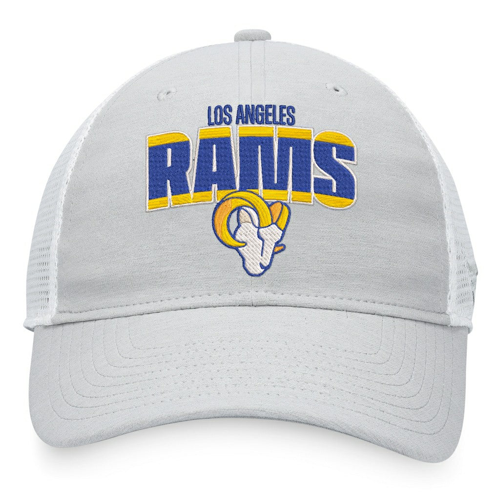 Los Angeles Rams Trucker Snapback Hat - Heather Gray/White - Fanatics