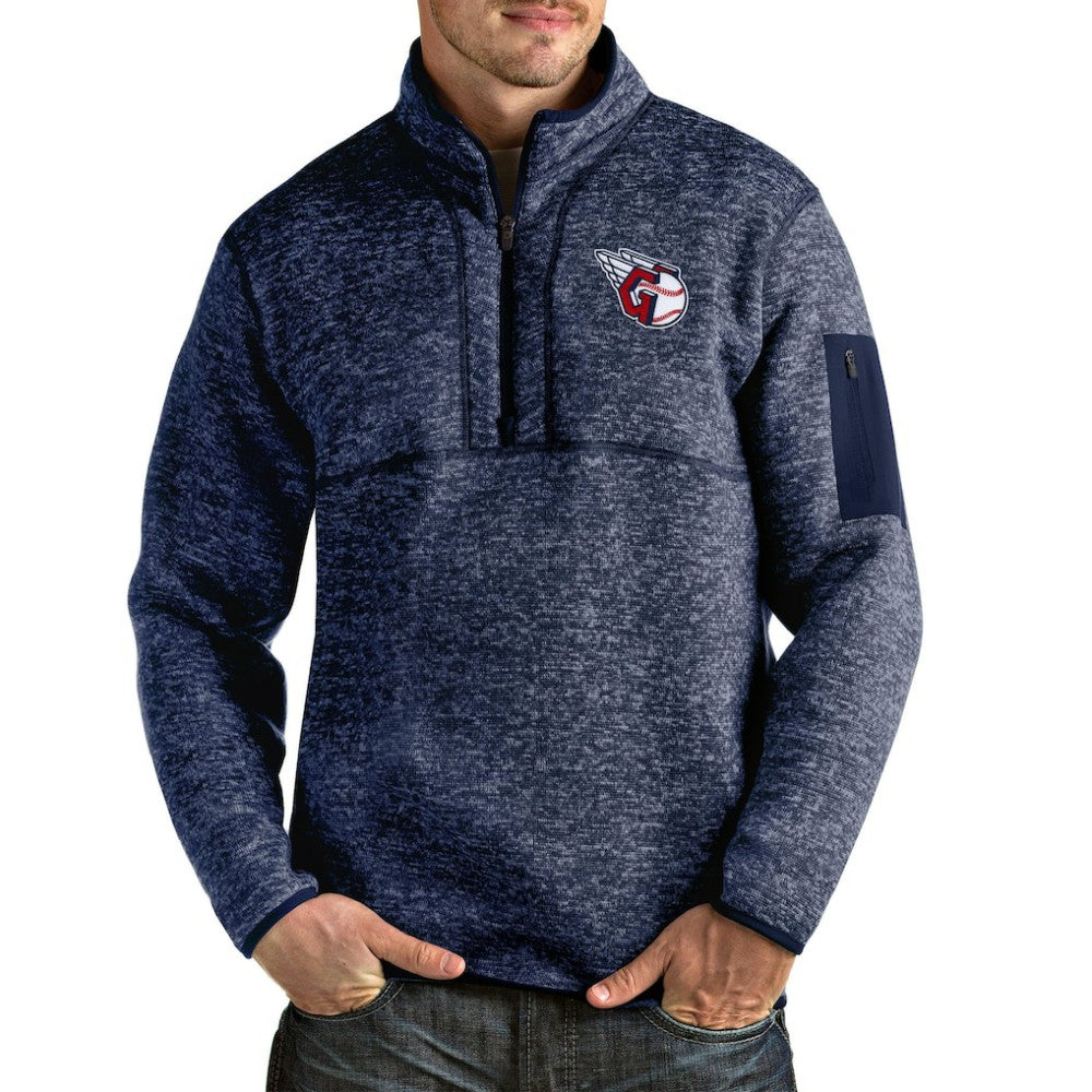 Cleveland Guardians Antigua Fortune Quarter-Zip Pullover Jacket Outlet