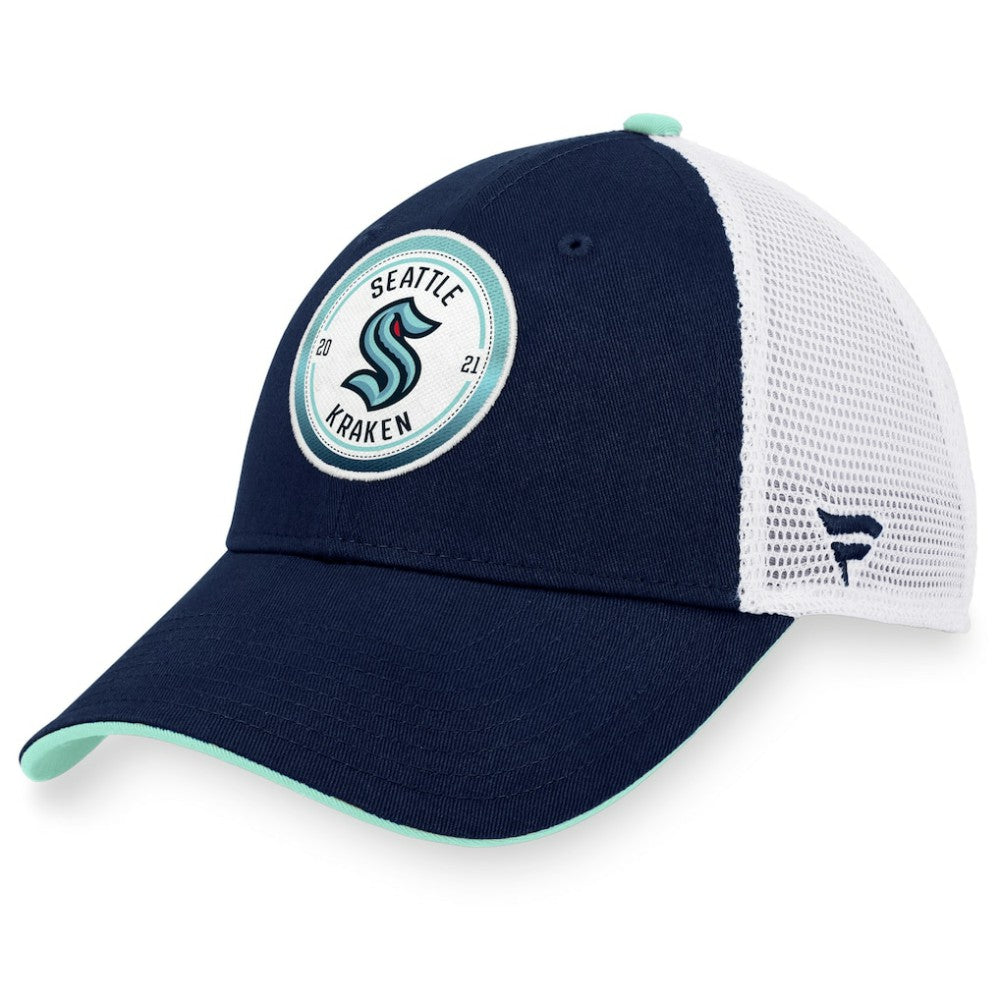 Seattle Kraken Fanatics Iconic Gradient Trucker Snapback Hat - Deep Sea Blue/White | Fanatics sale