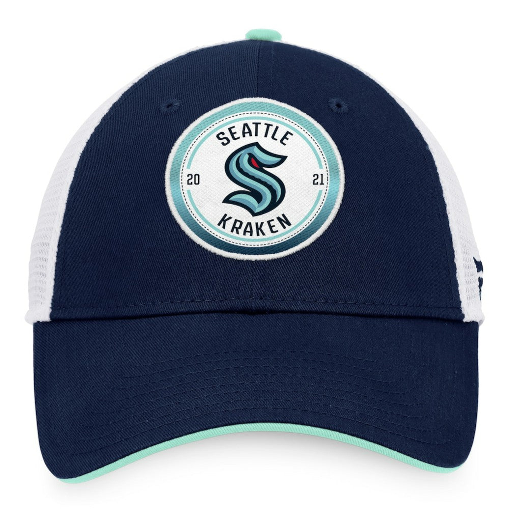 Seattle Kraken Fanatics Iconic Gradient Trucker Snapback Hat - Deep Sea Blue/White | Fanatics sale