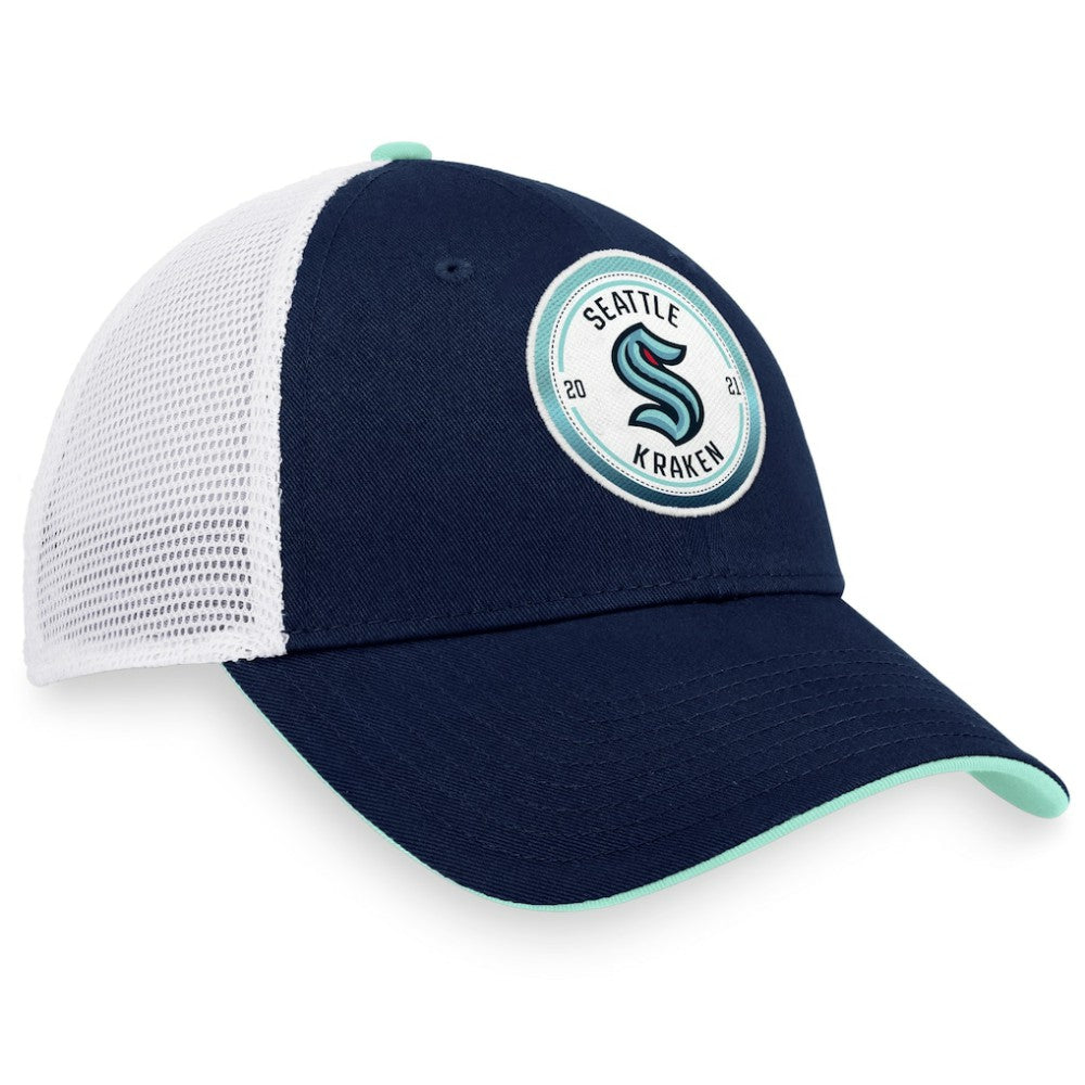 Seattle Kraken Fanatics Iconic Gradient Trucker Snapback Hat - Deep Sea Blue/White | Fanatics sale