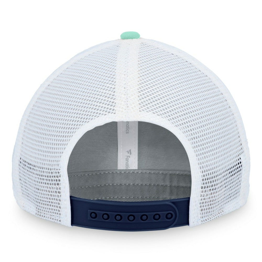 Seattle Kraken Fanatics Iconic Gradient Trucker Snapback Hat - Deep Sea Blue/White | Fanatics sale