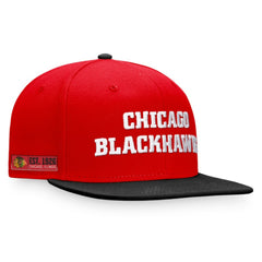 Chicago Blackhawks Fanatics Iconic Color Blocked Snapback Hat - Red/Black | Fanatics Lifestyle