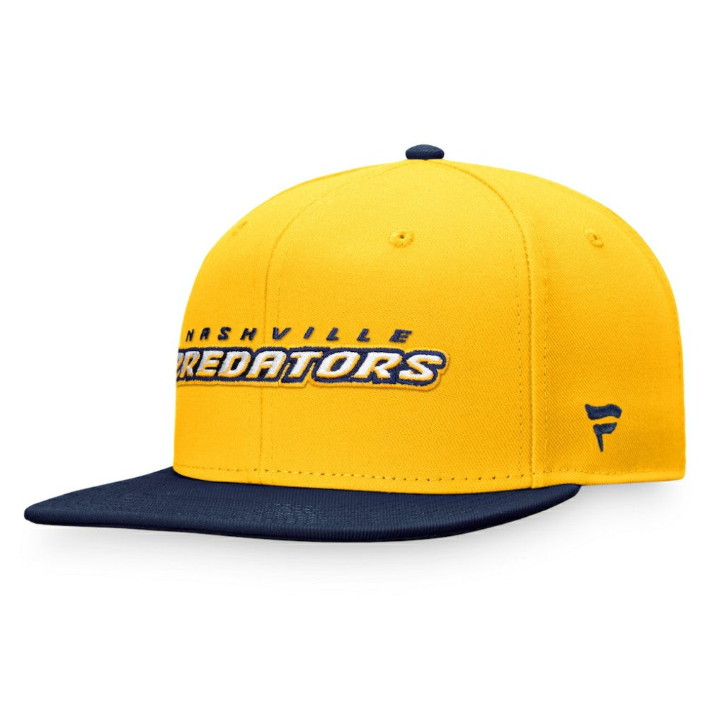Nashville Predators Fanatics Iconic Color Blocked Snapback Hat - Gold/Navy | Fanatics discount