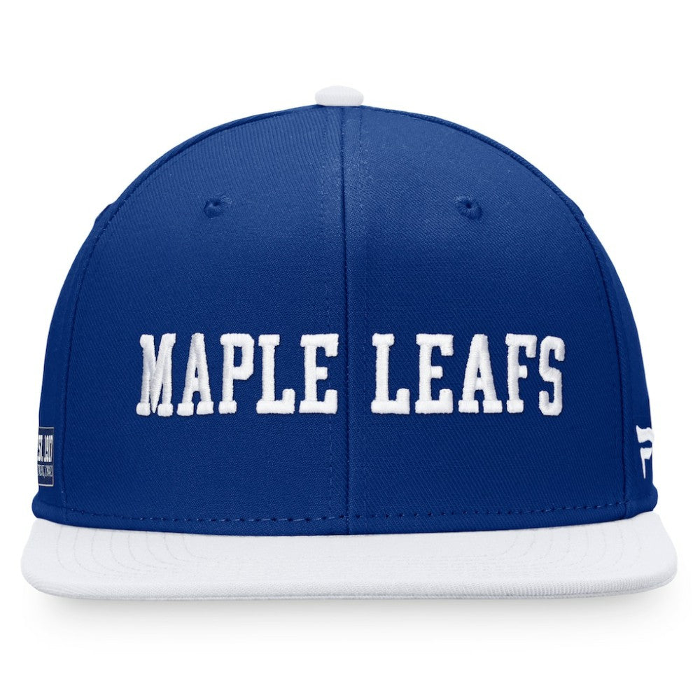 Toronto Maple Leafs Fanatics Iconic Color Blocked Snapback Hat - Blue/White | Fanatics Lifestyle