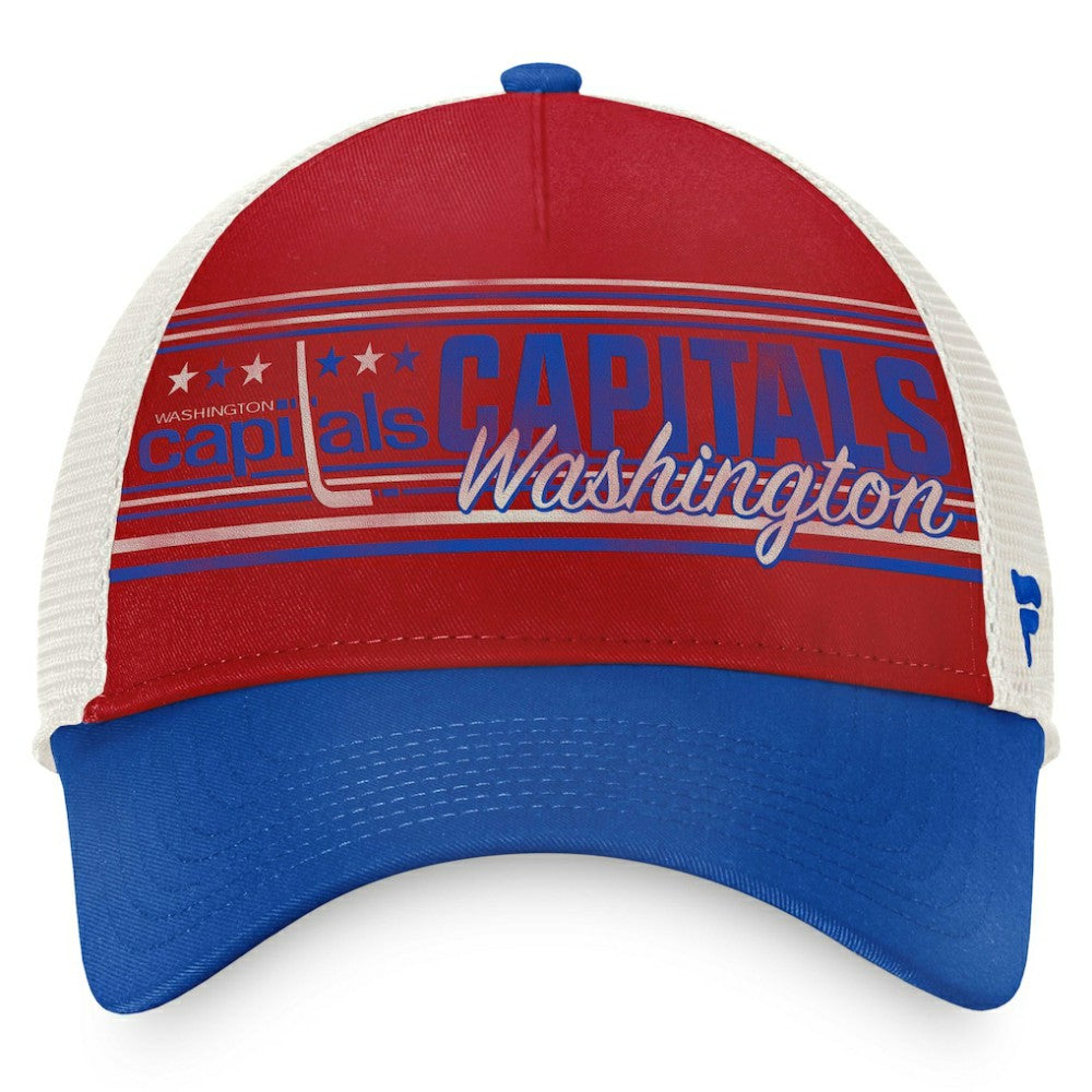 Washington Capitals Fanatics True Classic Retro Trucker Snapback Hat - Red/Royal | Fanatics Lifestyle