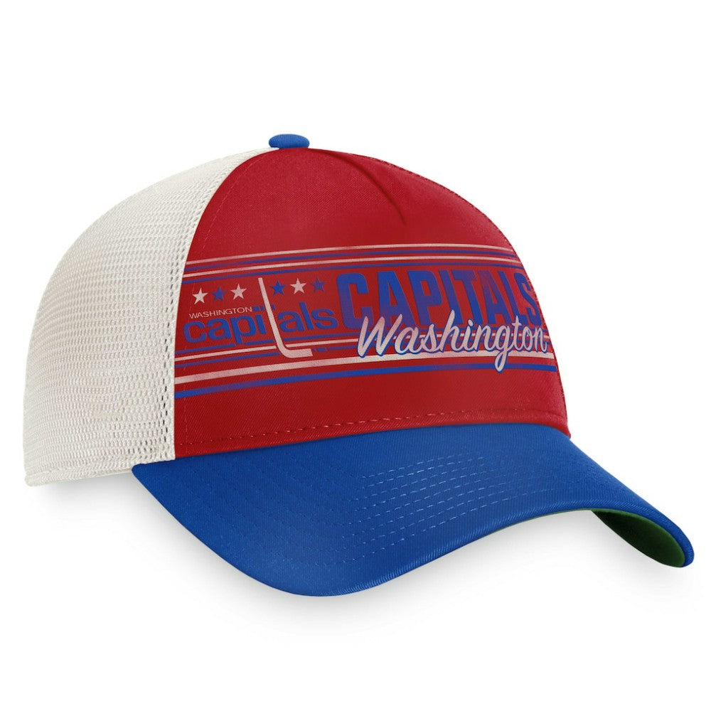 Washington Capitals Fanatics True Classic Retro Trucker Snapback Hat - Red/Royal | Fanatics Lifestyle