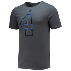 Dak Prescott Dallas Cowboys Player Name & Number T-Shirt - Charcoal - Nike