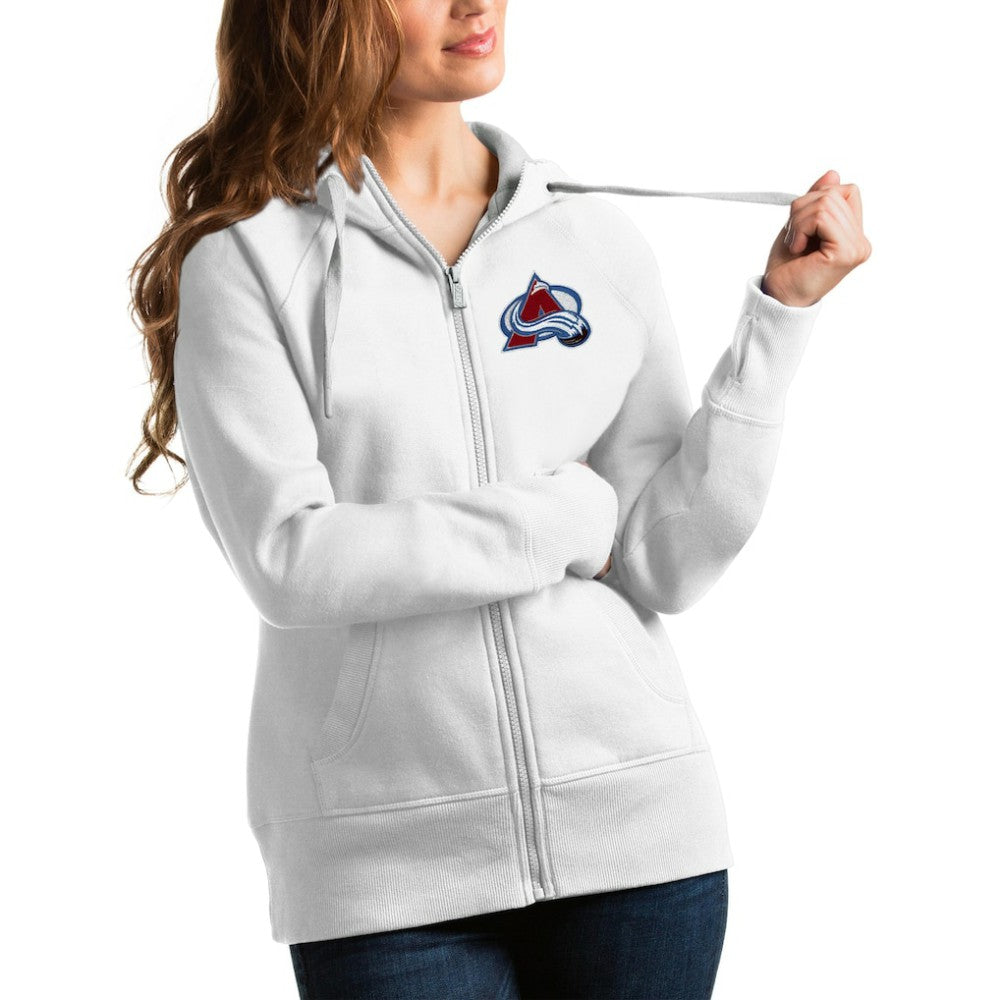 Colorado Avalanche Antigua Women's Victory Full-Zip Hoodie - White | NHL discount