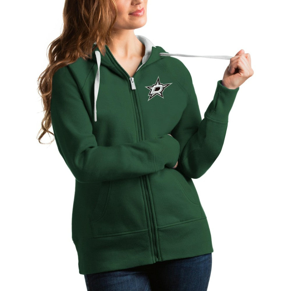 Dallas Stars Antigua Women's Victory Full-Zip Hoodie - Hunter Green | NHL sale